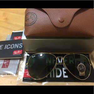 Ray Ban Aviator Green Size 62mm RB3026